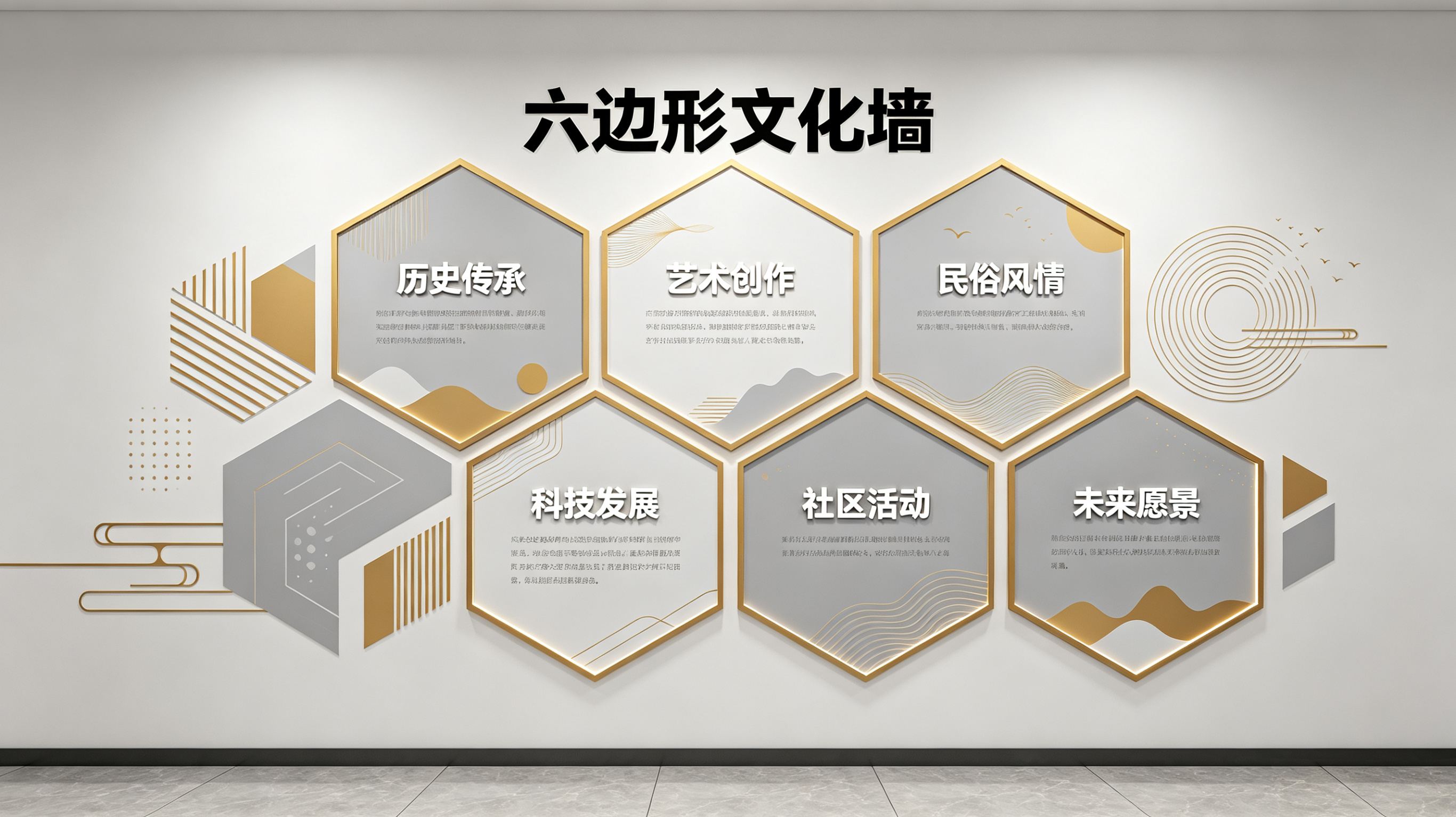 清镇市企业文化墙 | 六边形信息美学